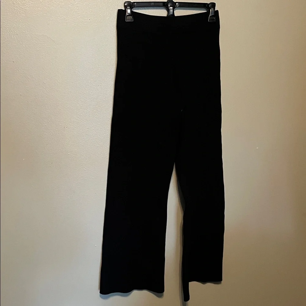 J. Crew thick flare pull on pants, black, women’s size medium petite, high waist